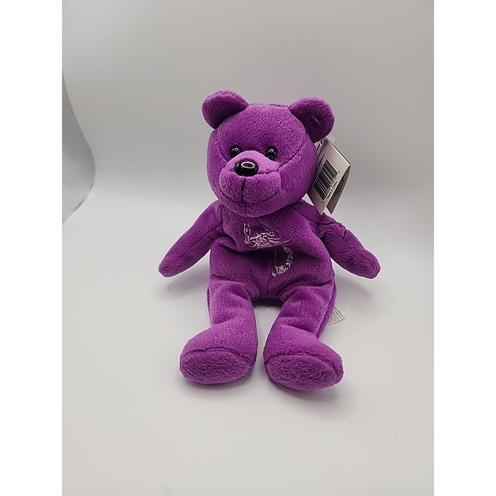 NWT Racing Champions WCW Sting Purple Beanie Bear Plush Nitro‎ Series 2 1999